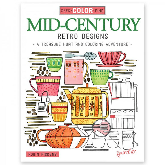 Coloring Book - Seek, Color, Find - Mid-Century Retro